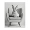 Stupell Industries Modern Bunny in Chair Canvas By Petal Prints Design